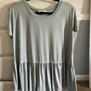 Light Blue Business Casual Top